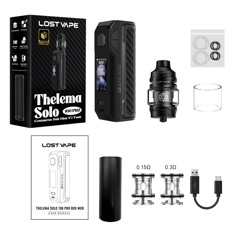 Lost Vape Thelema Solo 100 Pro Kit mit Centaurus Sub Ohm V2 Tank Verdampfer 5ml