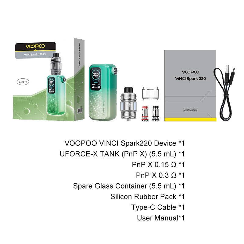 VOOPOO VINCI Spark 220 Kit mit Uforce-X Verdampfer 6.5ml