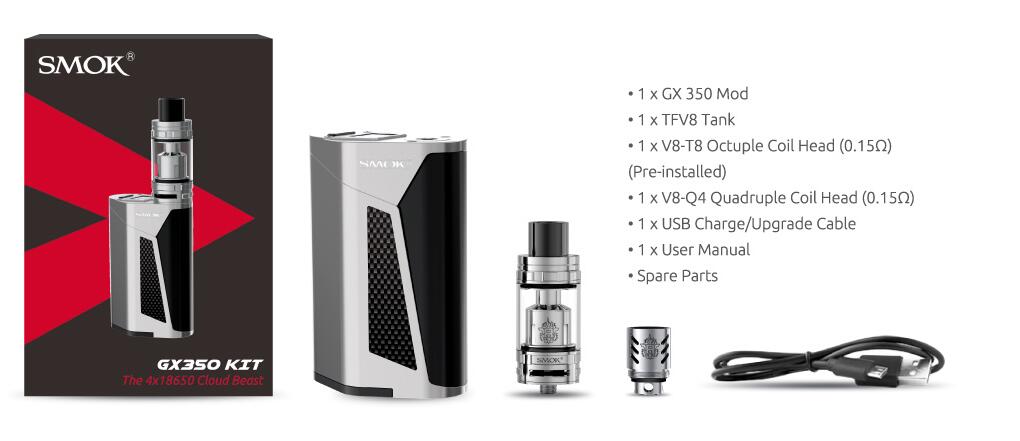 SMOK GX350 TC Kit mit TFV8 Tank - 6,0ml