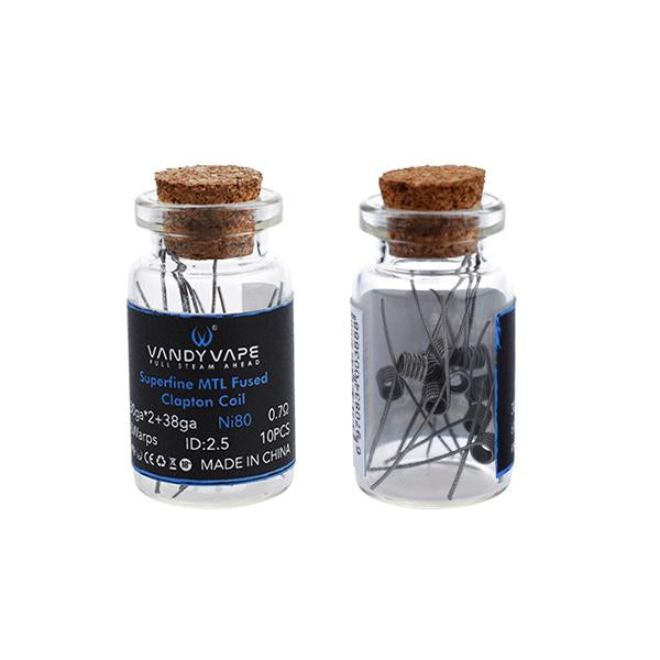 Vandy Vape Superfine MTL Fused Clapton Fertigwicklung Coil Fertigcoil - 10 Stück / Flasche