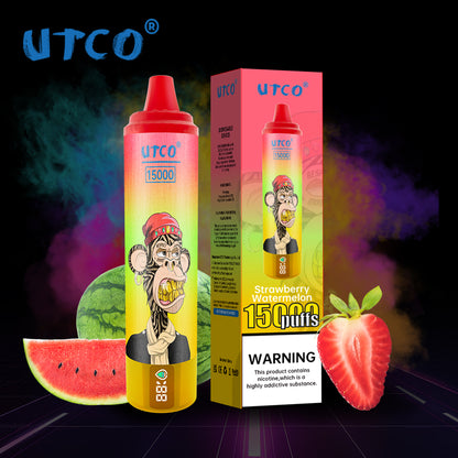 [Clearance Sale] UTCO 15000 Puffs Wiederaufladbares Einweg Kit - Kaufen Sie 4 Stück und erhalten Sie 1 Stück gratis (Zufällige Geschmacksrichtungen)