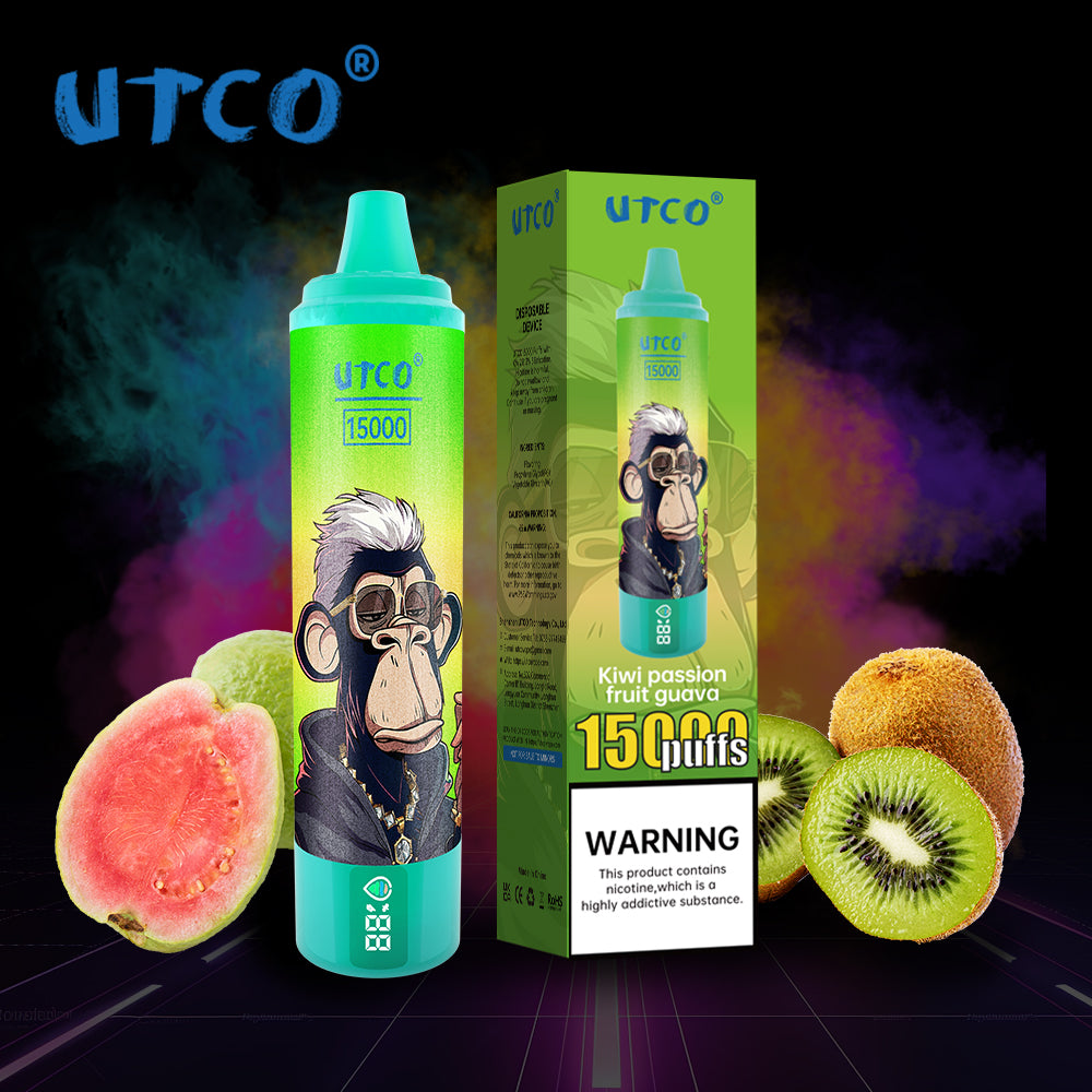[Clearance Sale] UTCO 15000 Puffs Wiederaufladbares Einweg Kit - Kaufen Sie 4 Stück und erhalten Sie 1 Stück gratis (Zufällige Geschmacksrichtungen)