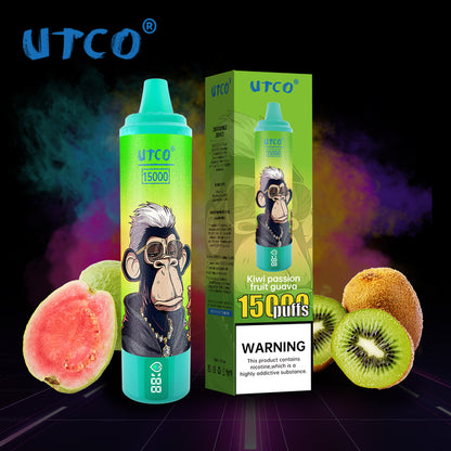 [Clearance Sale] UTCO 15000 Puffs Wiederaufladbares Einweg Kit - Kaufen Sie 4 Stück und erhalten Sie 1 Stück gratis (Zufällige Geschmacksrichtungen)