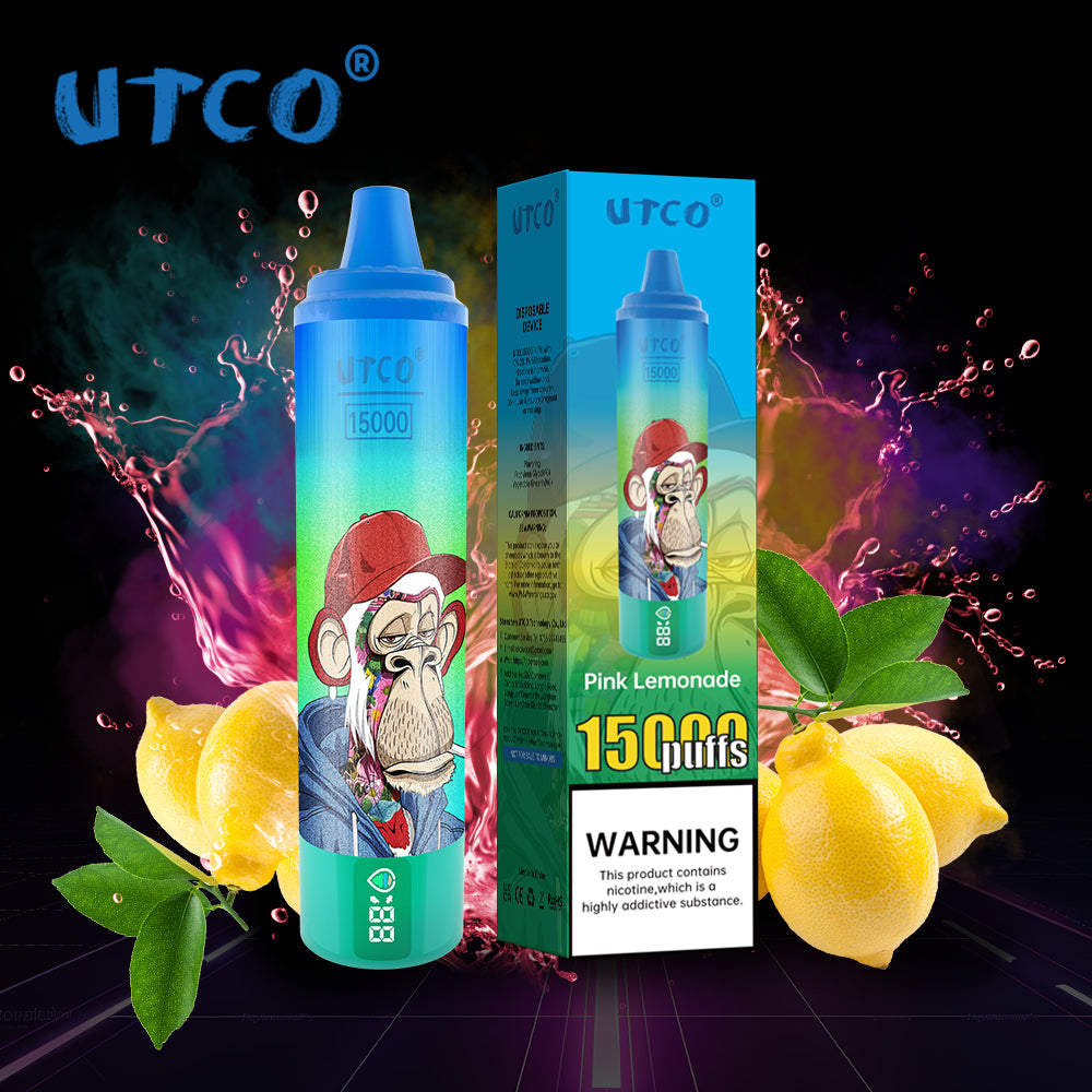 [Clearance Sale] UTCO 15000 Puffs Wiederaufladbares Einweg Kit - Kaufen Sie 4 Stück und erhalten Sie 1 Stück gratis (Zufällige Geschmacksrichtungen)