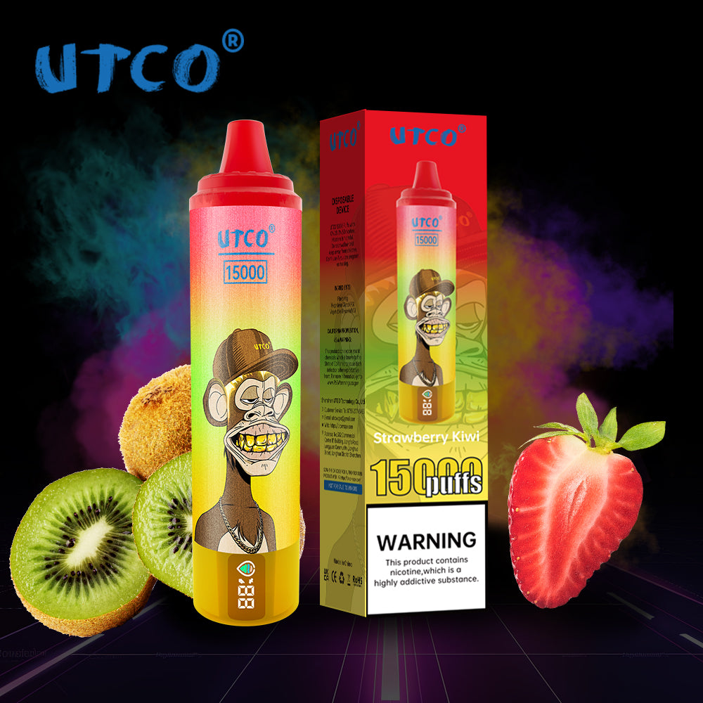 [Clearance Sale] UTCO 15000 Puffs Wiederaufladbares Einweg Kit - Kaufen Sie 4 Stück und erhalten Sie 1 Stück gratis (Zufällige Geschmacksrichtungen)