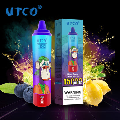 [Clearance Sale] UTCO 15000 Puffs Wiederaufladbares Einweg Kit - Kaufen Sie 4 Stück und erhalten Sie 1 Stück gratis (Zufällige Geschmacksrichtungen)