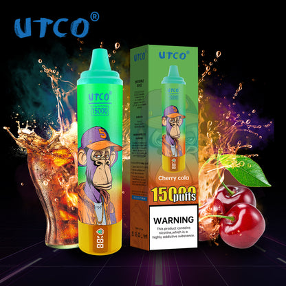 [Clearance Sale] UTCO 15000 Puffs Wiederaufladbares Einweg Kit - Kaufen Sie 4 Stück und erhalten Sie 1 Stück gratis (Zufällige Geschmacksrichtungen)