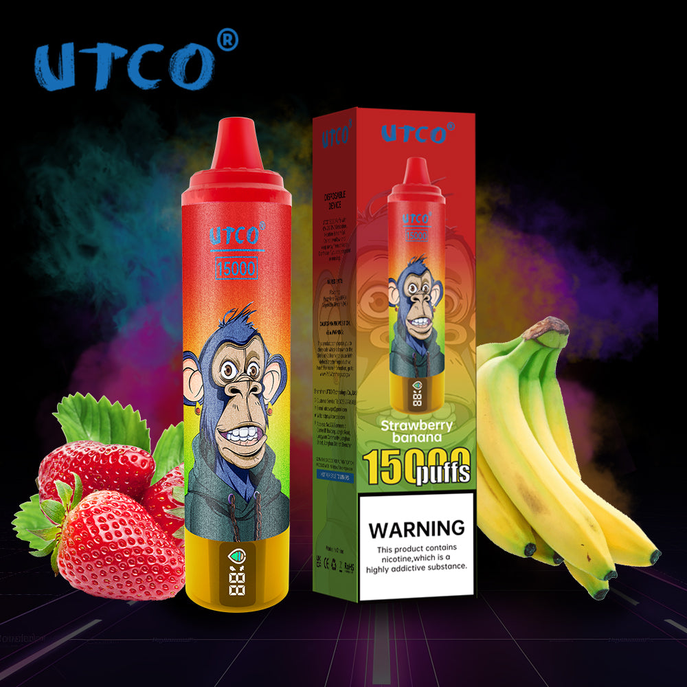 [Clearance Sale] UTCO 15000 Puffs Wiederaufladbares Einweg Kit - Kaufen Sie 4 Stück und erhalten Sie 1 Stück gratis (Zufällige Geschmacksrichtungen)