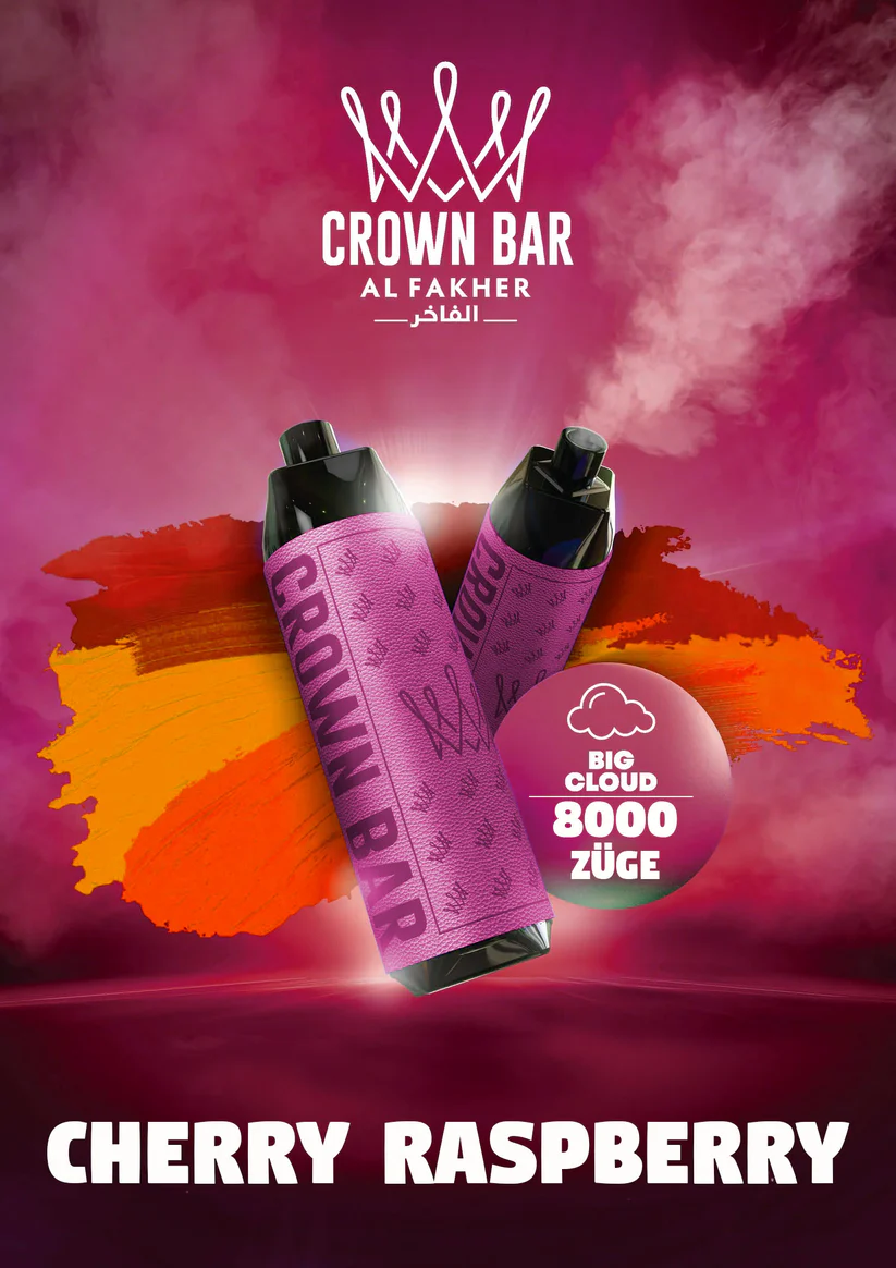 [Clearance Sale] Al Fakher Crown Bar Big Cloud 8000 Puffs Wiederaufladbares Einweg Kit DTL - 📢EXKLUSIVES ANGEBOT - Nehme 5 Zahle NUR 4 an der Kasse!+Ab einem Einkauf von 100€ 2 Mystery Vapes Gratis📢