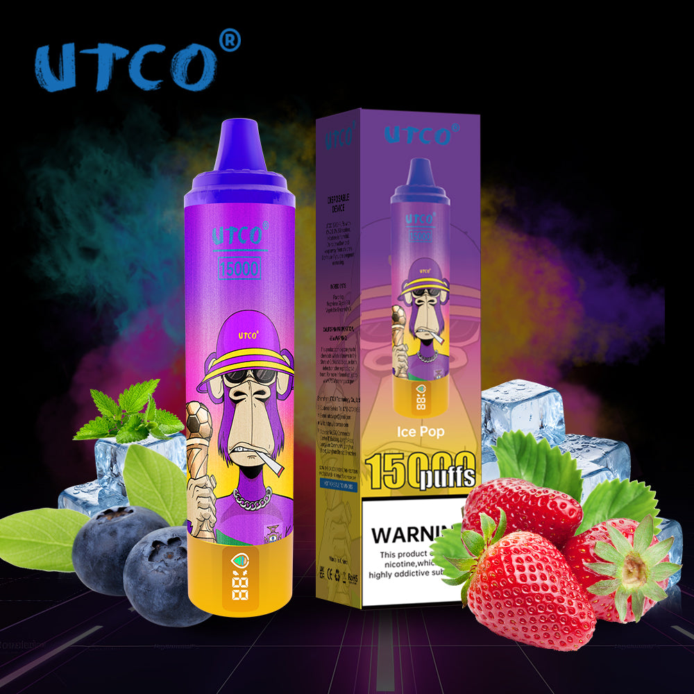 [Clearance Sale] UTCO 15000 Puffs Wiederaufladbares Einweg Kit - Kaufen Sie 4 Stück und erhalten Sie 1 Stück gratis (Zufällige Geschmacksrichtungen)