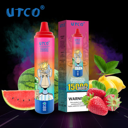 [Clearance Sale] UTCO 15000 Puffs Wiederaufladbares Einweg Kit - Kaufen Sie 4 Stück und erhalten Sie 1 Stück gratis (Zufällige Geschmacksrichtungen)