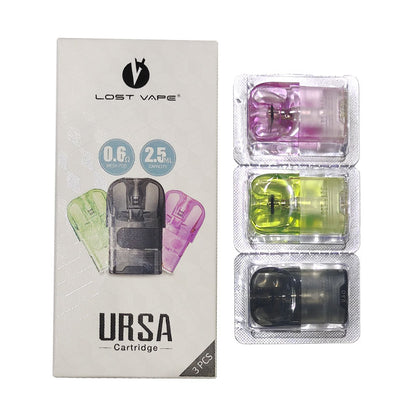 Lost Vape Ursa Nano Replacement Pod Cartridge 2.5ml für Ursa Nano Kit / Ursa Baby Pod Kit / Ursa Pro Kit / Ursa Nano Pro / Ursa S Kit / Ursa Baby Pro Kit / Ursa Pocket Kit / Ursa Nano Air kit / Ursa Nano 2 kit (3Stück/Packung)