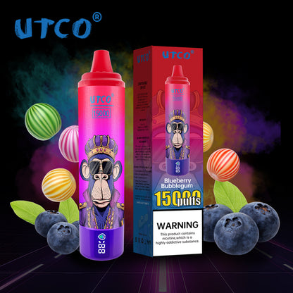 [Clearance Sale] UTCO 15000 Puffs Wiederaufladbares Einweg Kit - Kaufen Sie 4 Stück und erhalten Sie 1 Stück gratis (Zufällige Geschmacksrichtungen)