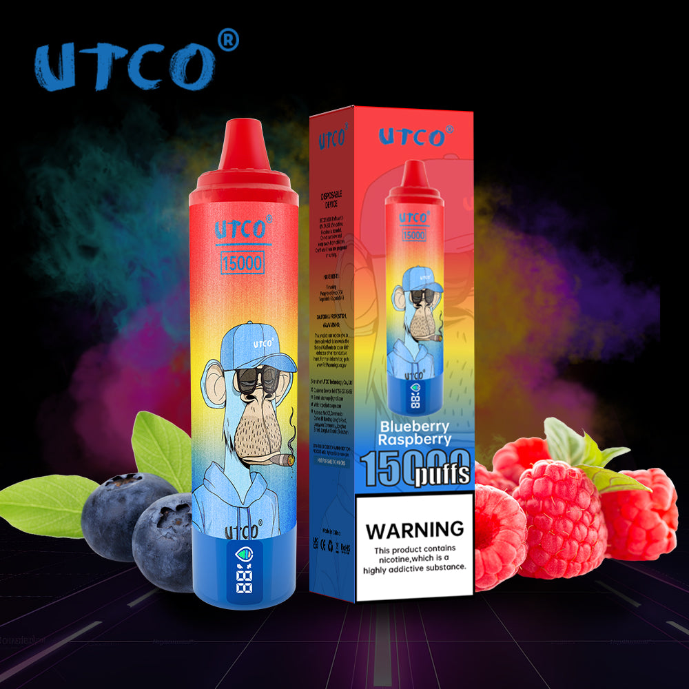 [Clearance Sale] UTCO 15000 Puffs Wiederaufladbares Einweg Kit - Kaufen Sie 4 Stück und erhalten Sie 1 Stück gratis (Zufällige Geschmacksrichtungen)