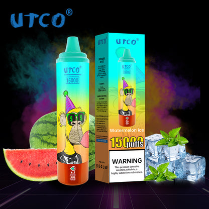 [Clearance Sale] UTCO 15000 Puffs Wiederaufladbares Einweg Kit - Kaufen Sie 4 Stück und erhalten Sie 1 Stück gratis (Zufällige Geschmacksrichtungen)