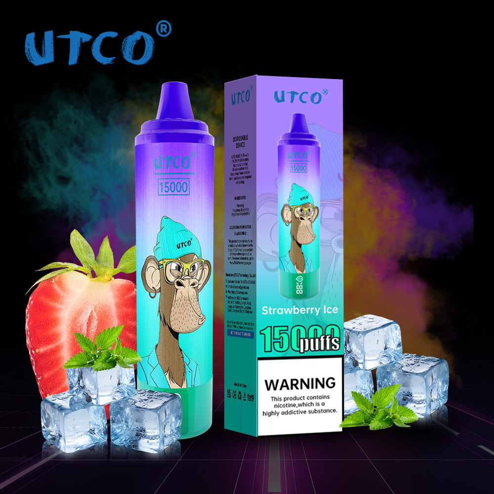 [Clearance Sale] UTCO 15000 Puffs Wiederaufladbares Einweg Kit - Kaufen Sie 4 Stück und erhalten Sie 1 Stück gratis (Zufällige Geschmacksrichtungen)