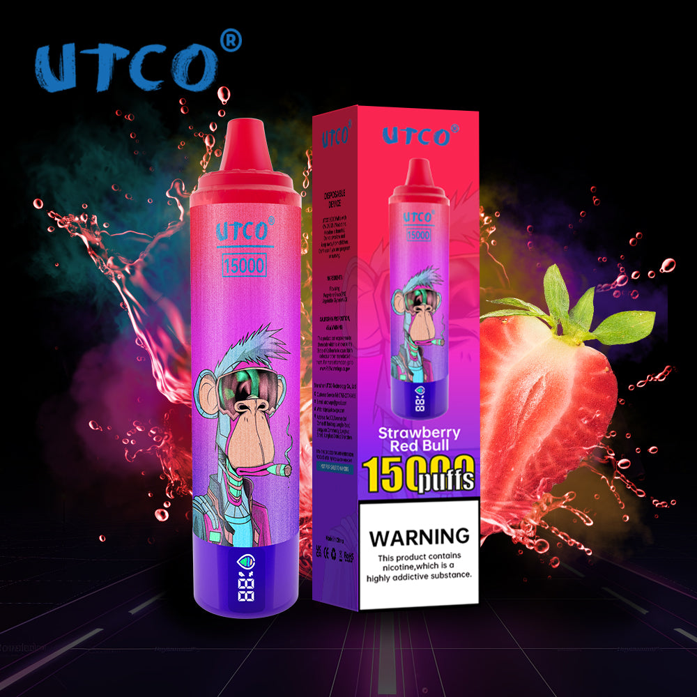 [Clearance Sale] UTCO 15000 Puffs Wiederaufladbares Einweg Kit - Kaufen Sie 4 Stück und erhalten Sie 1 Stück gratis (Zufällige Geschmacksrichtungen)