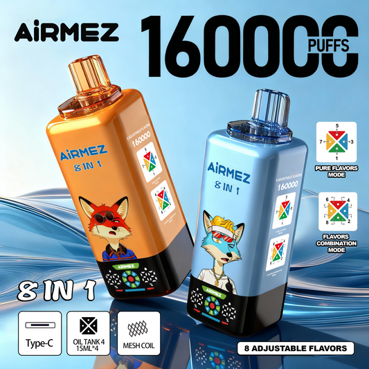 AIRMEZ FOX 8 IN 1 160K 160000 Puffs Einweg Kit