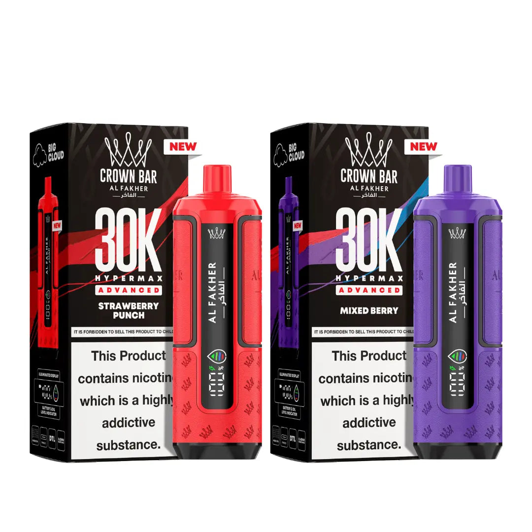 AL Fakher Crown Bar 30K Hypermax Vorgefülltes Einweg Kit