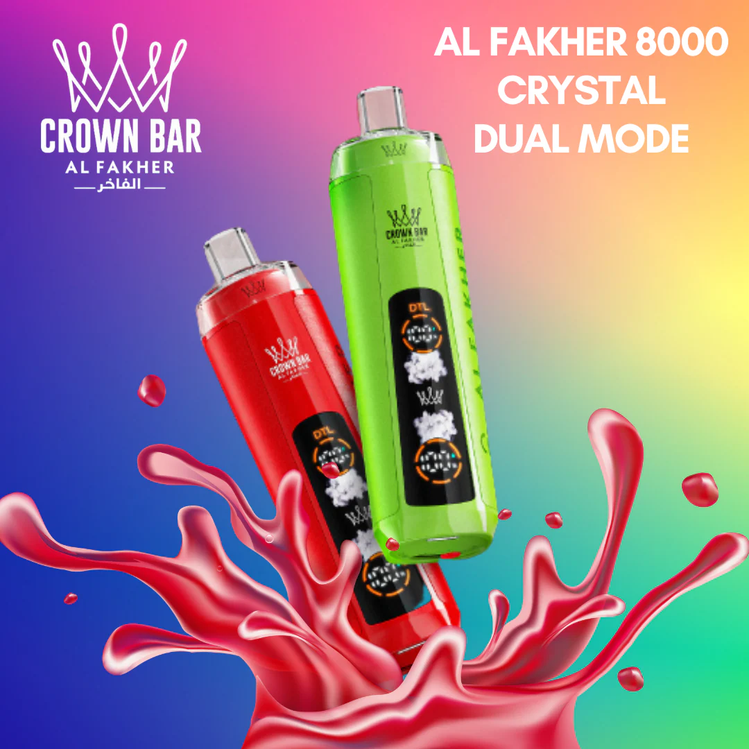 AL Fakher Crown Bar 8000 Crystal Dual Mode Einweg Kit - 💥 Nehme 5 Zahle NUR 4! + Ab einem Einkauf von 100€ 2 Mystery Gratis💥