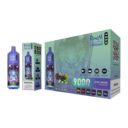 Fumot RandM Tornado 9000 Puffs Wiederaufladbares Einweg Disposable Kit 18ml (20mg)- 💥 Nehme 5 Zahle NUR 4! + Ab einem Einkauf von 100€ 2 Mystery Gratis💥