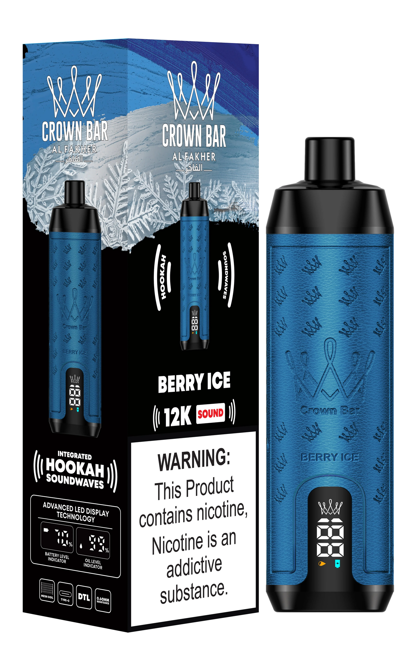 AL Fakher Crown Bar 12000 Puffs Shisha Hookah Einweg Vape - 💥 Ab einem Einkauf von 100€ 2 Mystery Gratis💥