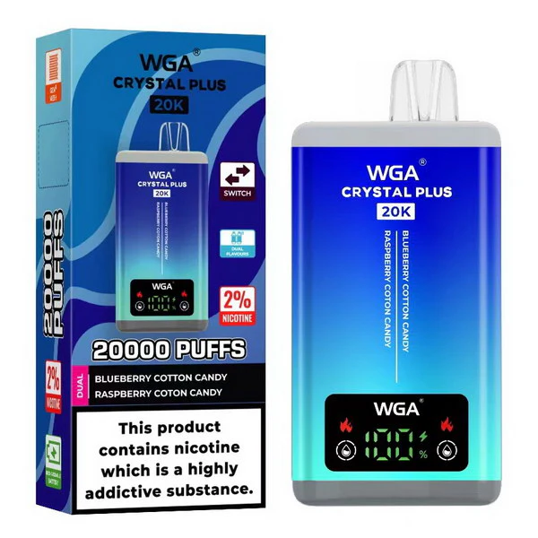 WGA Crystal Plus 20000 Puffs 2-in-1 Wiederaufladbares Einweg Kit - 📢EXKLUSIVES ANGEBOT - Nehme 4 Zahle NUR 3 an der Kasse!+Ab einem Einkauf von 100€ 1 Mystery Vapes Gratis📢