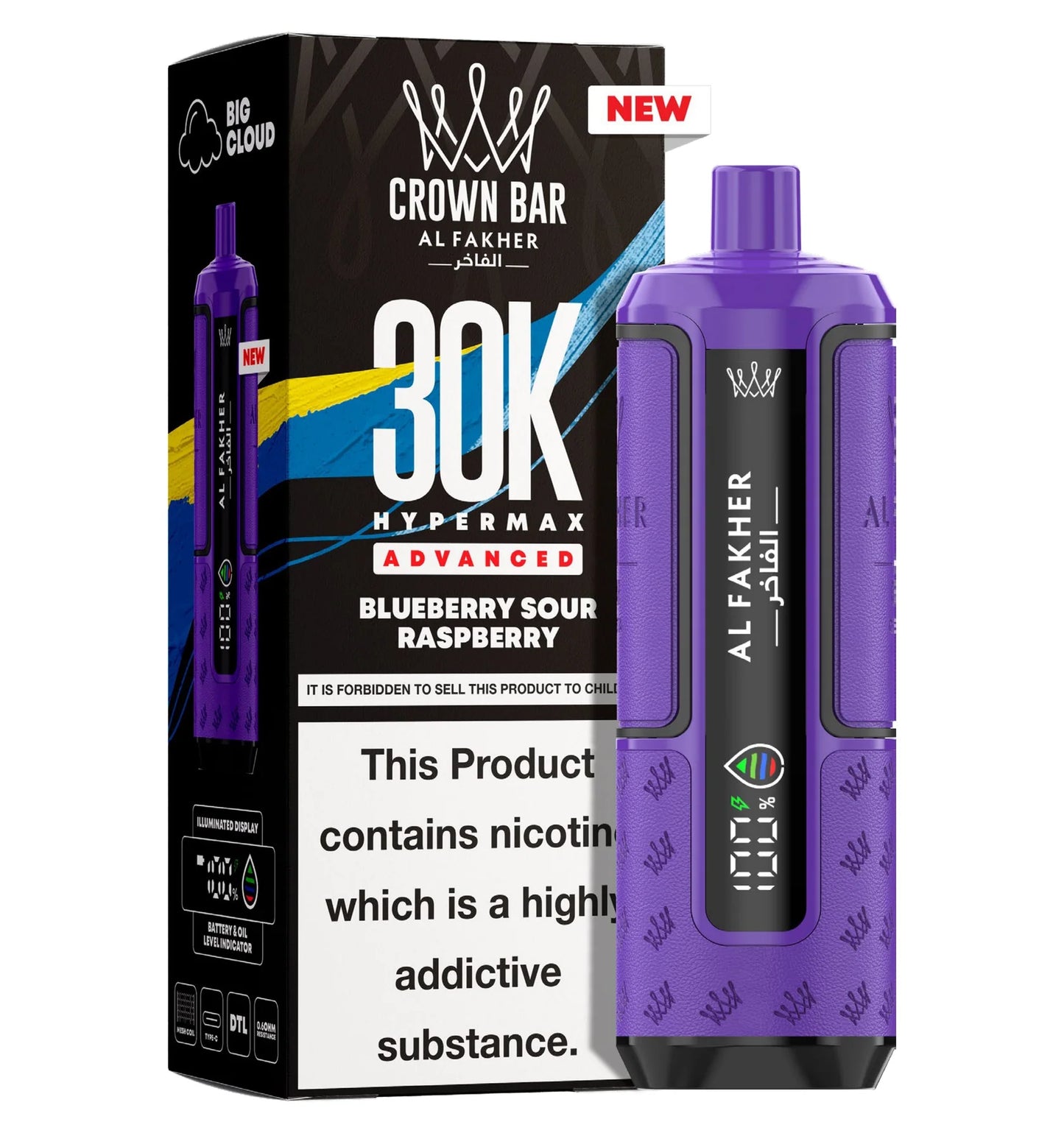 AL Fakher Crown Bar 30K Hypermax Vorgefülltes Einweg Kit - 💥 Nehme 4 Zahle NUR 3! + Ab einem Einkauf von 100€ 2 Mystery Gratis💥