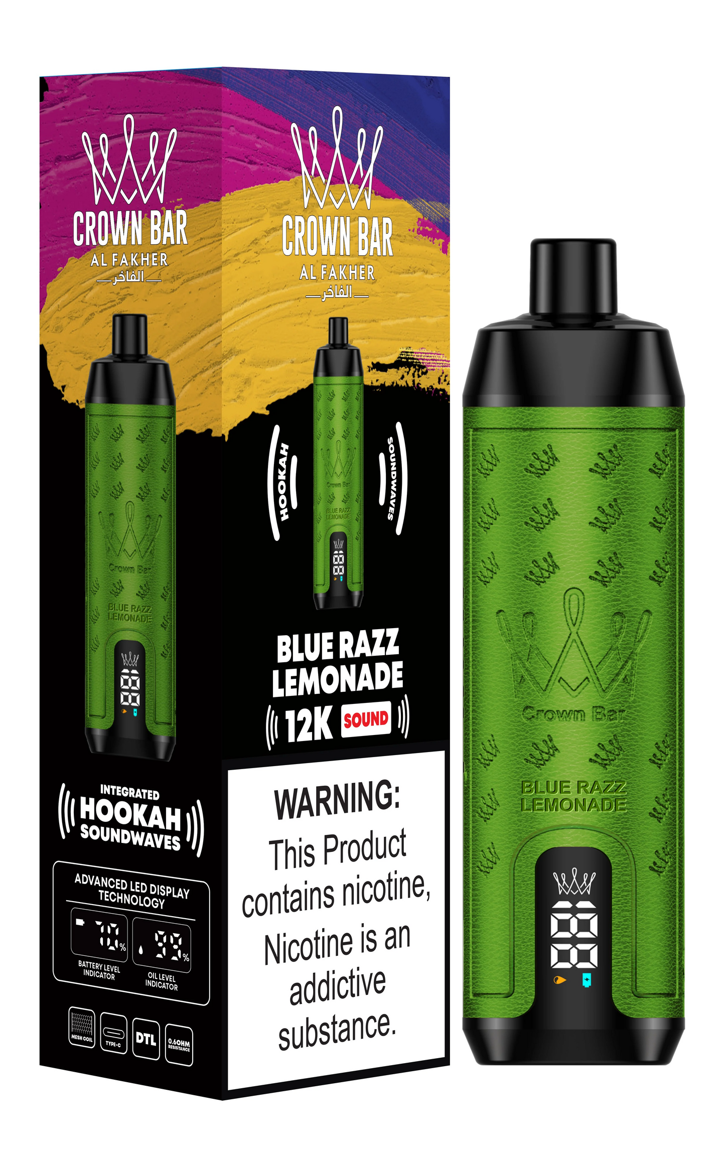 AL Fakher Crown Bar 12000 Puffs Shisha Hookah Einweg Vape - 💥 Ab einem Einkauf von 100€ 2 Mystery Gratis💥