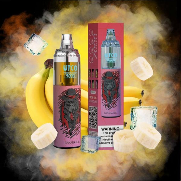 UTCO Gorilla 7000 Einweg E-Zigarette Disposable Kit Wiederaufladbar - Kaufen Sie 3 Stück und erhalten Sie 1 Stück zusätzlich als Geschenk (Produkte und Geschmacksrichtungen sind zufällig)