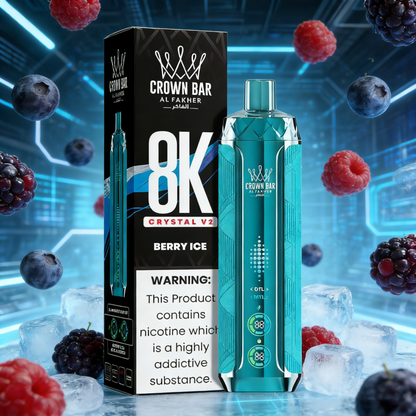 AL Fakher Crown Bar 8000 Crystal V2 Einweg Kit - 💥 Nehme 5 Zahle NUR 4! + Ab einem Einkauf von 100€ 2 Mystery Gratis💥