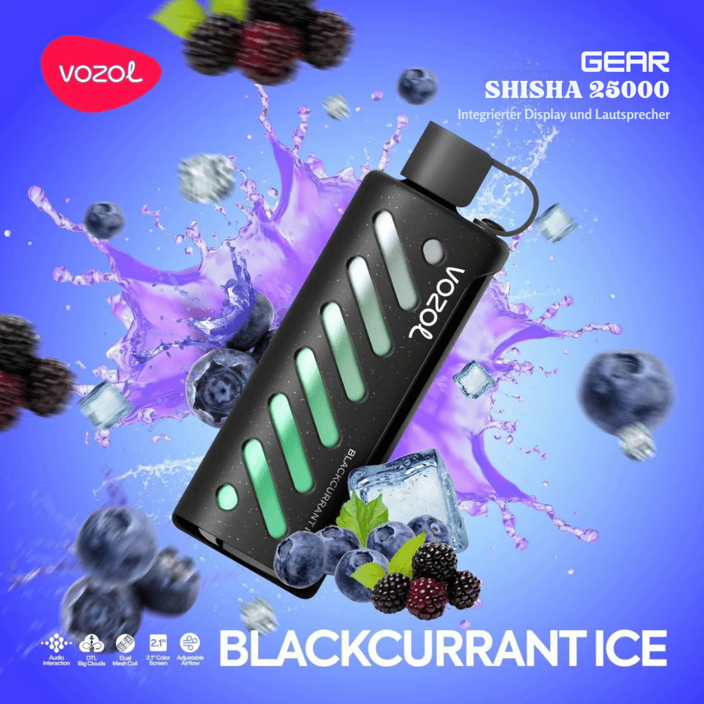 Vozol GEAR SHISHA 25000 Puffs Einweg Kit - 💥 Nehme 5 Zahle NUR 4! + Ab einem Einkauf von 100€ 2 Mystery Gratis💥