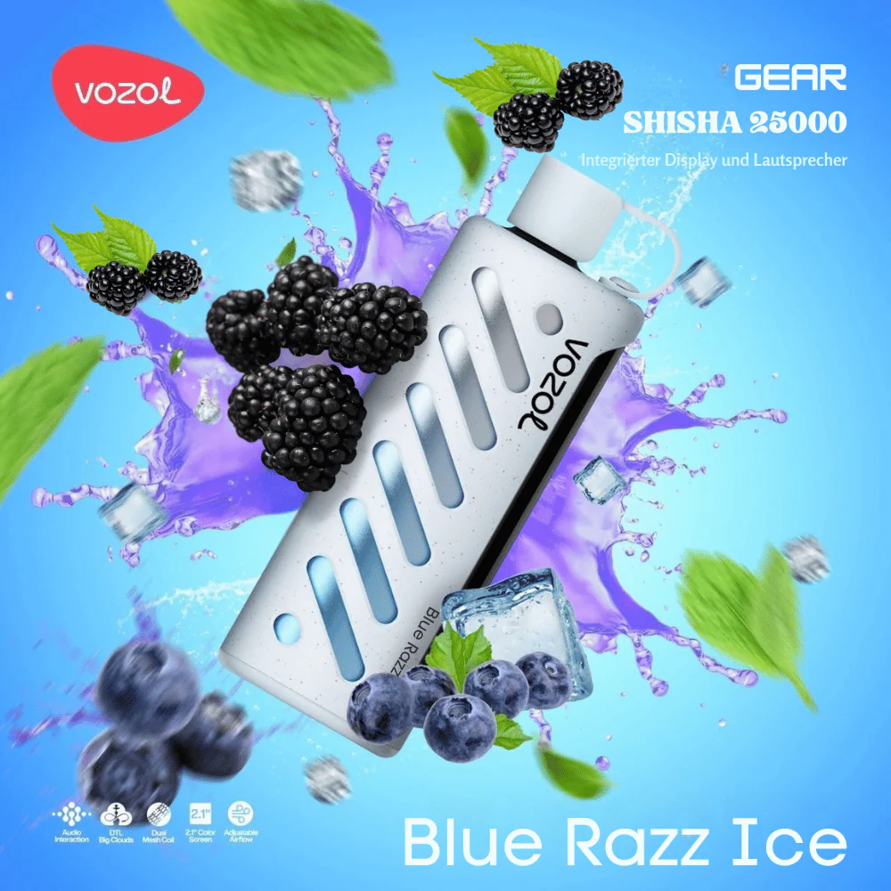 Vozol GEAR SHISHA 25000 Puffs Einweg Kit - 💥 Nehme 5 Zahle NUR 4! + Ab einem Einkauf von 100€ 2 Mystery Gratis💥