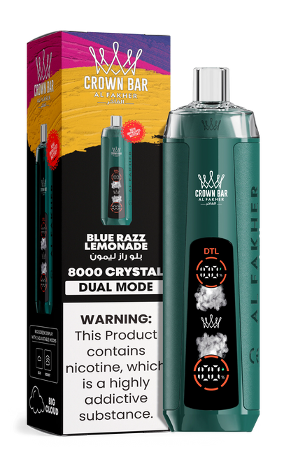 AL Fakher Crown Bar 8000 Crystal Dual Mode Einweg Kit - 💥 Nehme 5 Zahle NUR 4! + Ab einem Einkauf von 100€ 2 Mystery Gratis💥