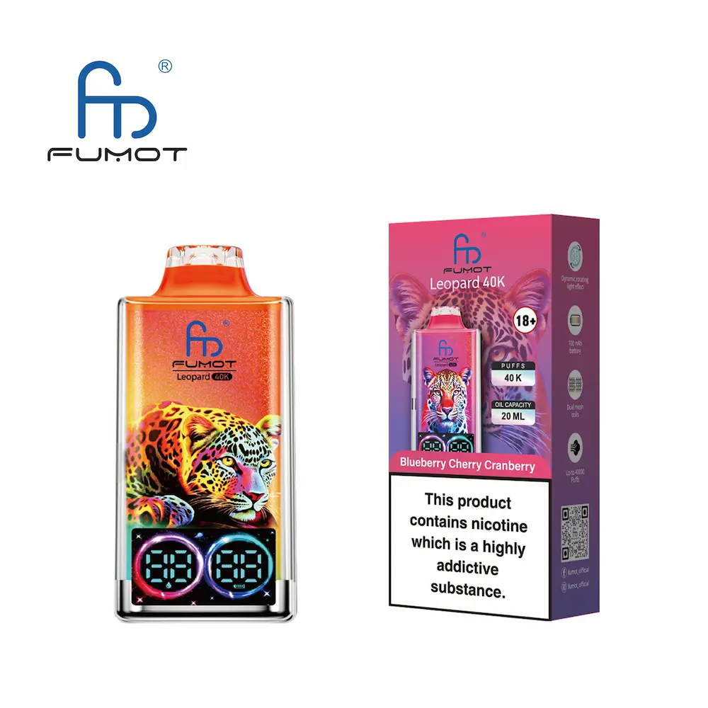 Fumot Leopard 40K Digital Display RGB Lights Einweg Kit (40000 Puffs) - 💥 Nehme 5 Zahle NUR 4! + Ab einem Einkauf von 100€ 2 Mystery Gratis💥