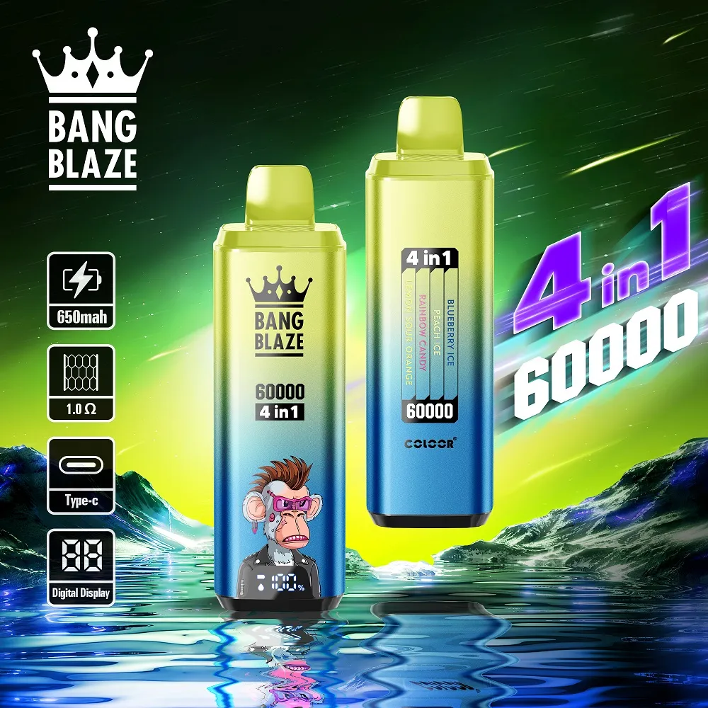 Bang Blaze 4IN1 60000 60K Puffs Wiederaufladbares Einweg Kit - 💥 Nehme 5 Zahle NUR 4! + Ab einem Einkauf von 100€ 2 Mystery Gratis💥