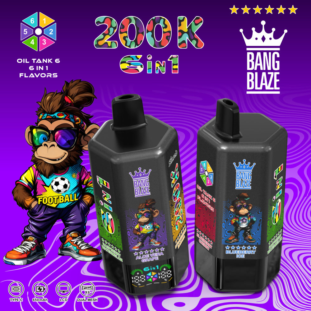 Bang Blaze 200K 200000 Puffs 6 in 1 Einweg Kit
