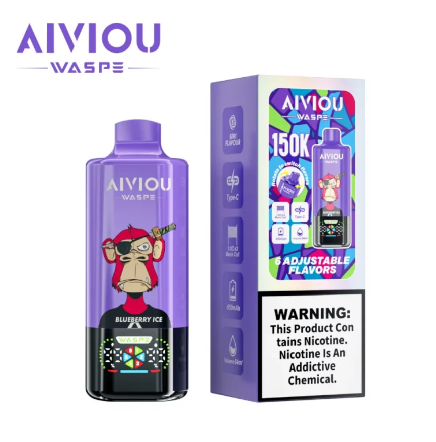 WASPE Aiviou 150K 150000 Puffs 6in1 Wiederaufladbares Einweg Kit - 💥 Nehme 5 Zahle NUR 4! + Ab einem Einkauf von 100€ 2 Mystery Gratis💥