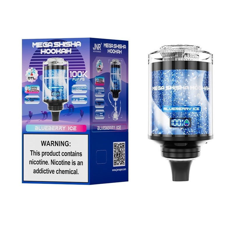 JNR Mega Shisha Hookah 100K Wiederaufladbares Einweg Kit 60ml - 💥 Nehme 4 Zahle NUR 3! + Ab einem Einkauf von 100€ 2 Mystery Gratis💥