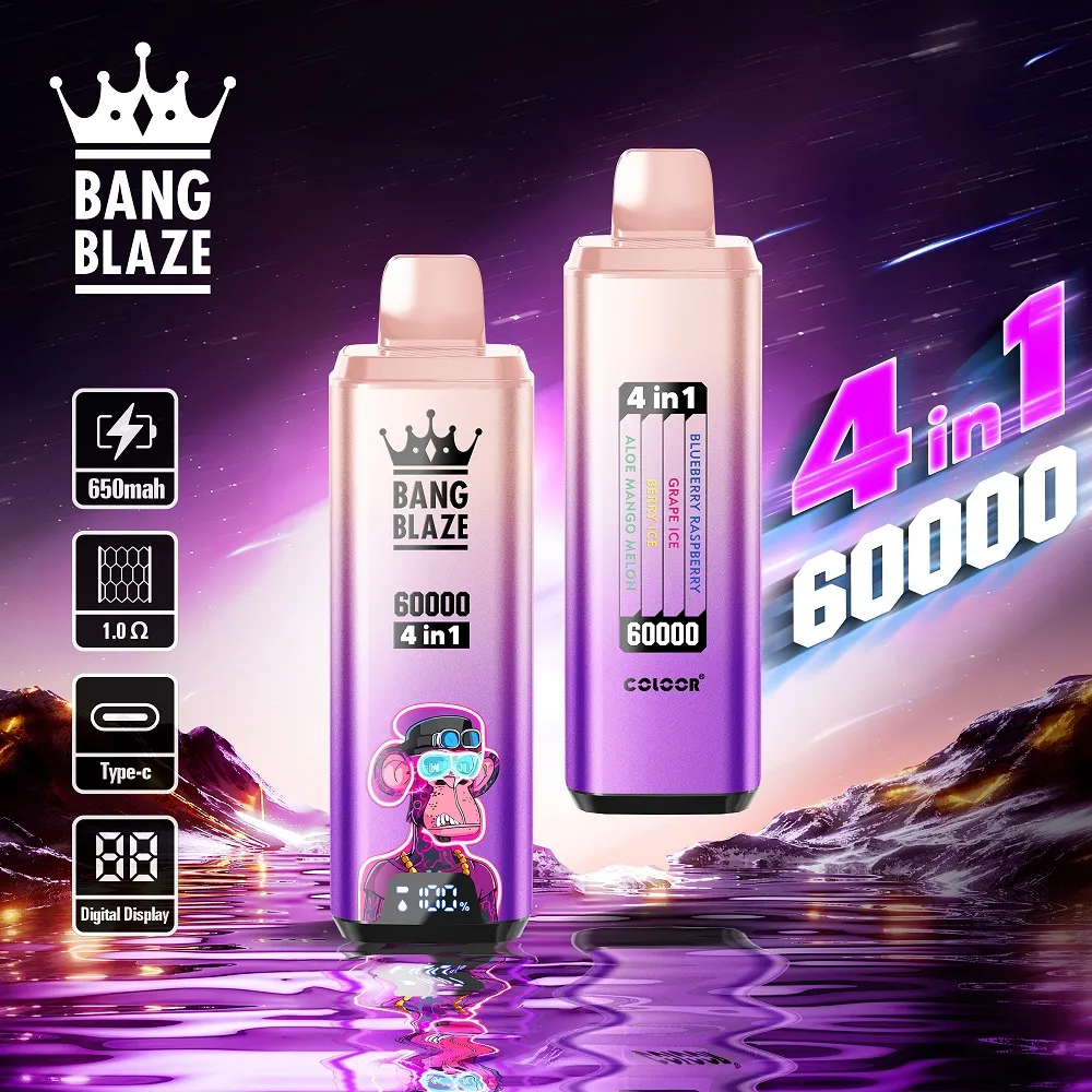 Bang Blaze 4IN1 60000 60K Puffs Wiederaufladbares Einweg Kit - 💥 Nehme 5 Zahle NUR 4! + Ab einem Einkauf von 100€ 2 Mystery Gratis💥