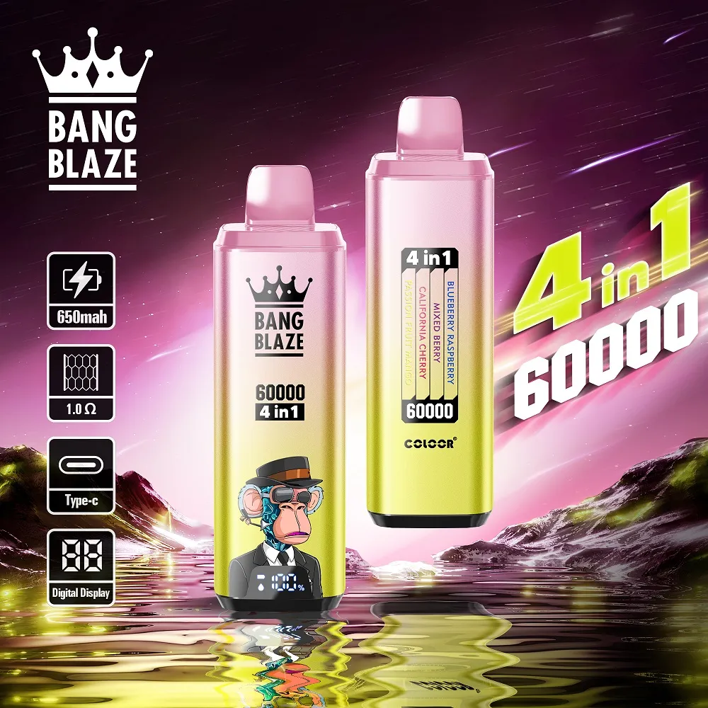 Bang Blaze 4IN1 60000 60K Puffs Wiederaufladbares Einweg Kit - 💥 Nehme 5 Zahle NUR 4! + Ab einem Einkauf von 100€ 2 Mystery Gratis💥