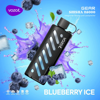 Vozol GEAR SHISHA 25000 Puffs Einweg Kit - 💥 Nehme 5 Zahle NUR 4! + Ab einem Einkauf von 100€ 2 Mystery Gratis💥