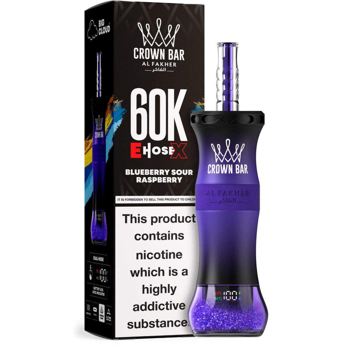 AL Fakher Crown Bar 60K 60000 Puffs E-Hose X Einweg Kit - 💥 Nehme 4 Zahle NUR 3! + Ab einem Einkauf von 120€ 2 Mystery Gratis💥