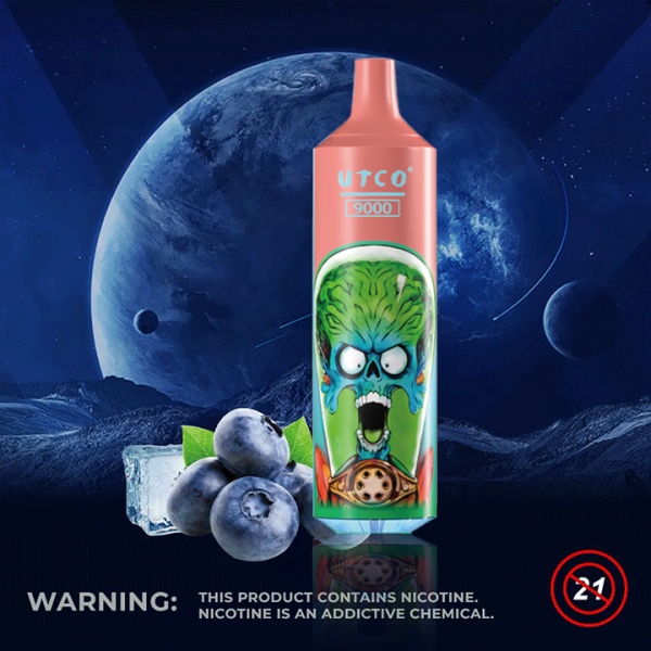 UTCO Aliens 9000 Einweg E-Zigarette Disposable Kit wiederaufladbar - Kaufen Sie 3 Stück und erhalten Sie 1 Stück zusätzlich als Geschenk (Produkte und Geschmacksrichtungen sind zufällig)