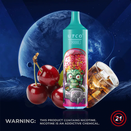 UTCO Aliens 9000 Einweg E-Zigarette Disposable Kit wiederaufladbar - Kaufen Sie 3 Stück und erhalten Sie 1 Stück zusätzlich als Geschenk (Produkte und Geschmacksrichtungen sind zufällig)