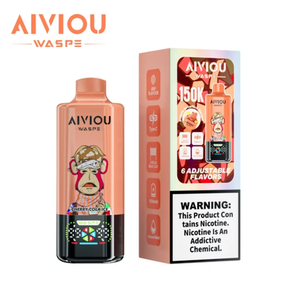 WASPE Aiviou 150K 150000 Puffs 6in1 Wiederaufladbares Einweg Kit - 💥 Nehme 5 Zahle NUR 4! + Ab einem Einkauf von 100€ 2 Mystery Gratis💥