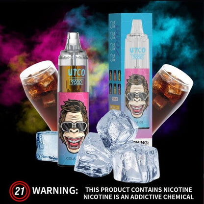 UTCO Gorilla 7000 Einweg E-Zigarette Disposable Kit Wiederaufladbar - Kaufen Sie 3 Stück und erhalten Sie 1 Stück zusätzlich als Geschenk (Produkte und Geschmacksrichtungen sind zufällig)