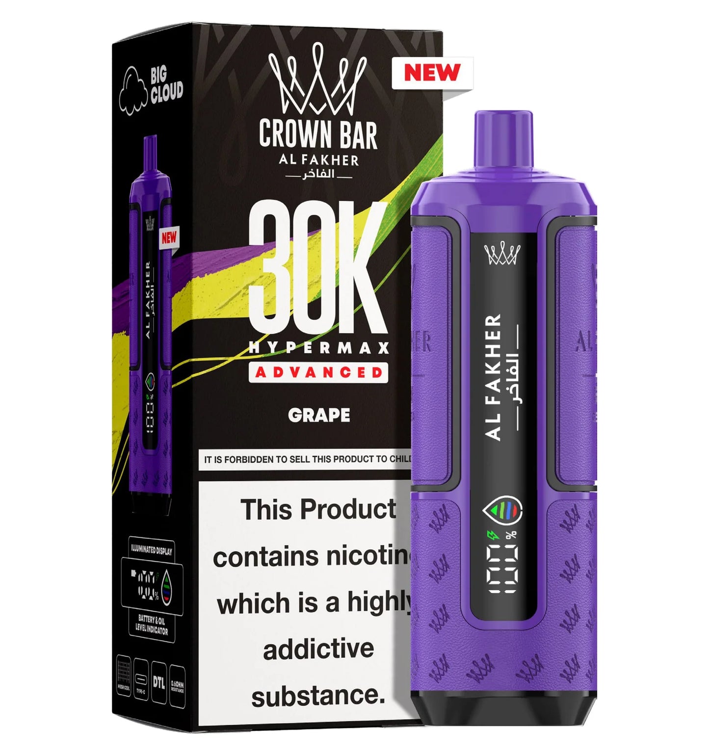 AL Fakher Crown Bar 30K Hypermax Vorgefülltes Einweg Kit - 💥 Nehme 4 Zahle NUR 3! + Ab einem Einkauf von 100€ 2 Mystery Gratis💥