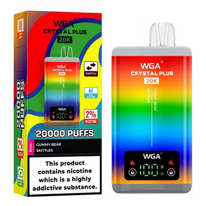WGA Crystal Plus 20000 Puffs 2-in-1 Wiederaufladbares Einweg Kit - 📢EXKLUSIVES ANGEBOT - Nehme 4 Zahle NUR 3 an der Kasse!+Ab einem Einkauf von 100€ 1 Mystery Vapes Gratis📢