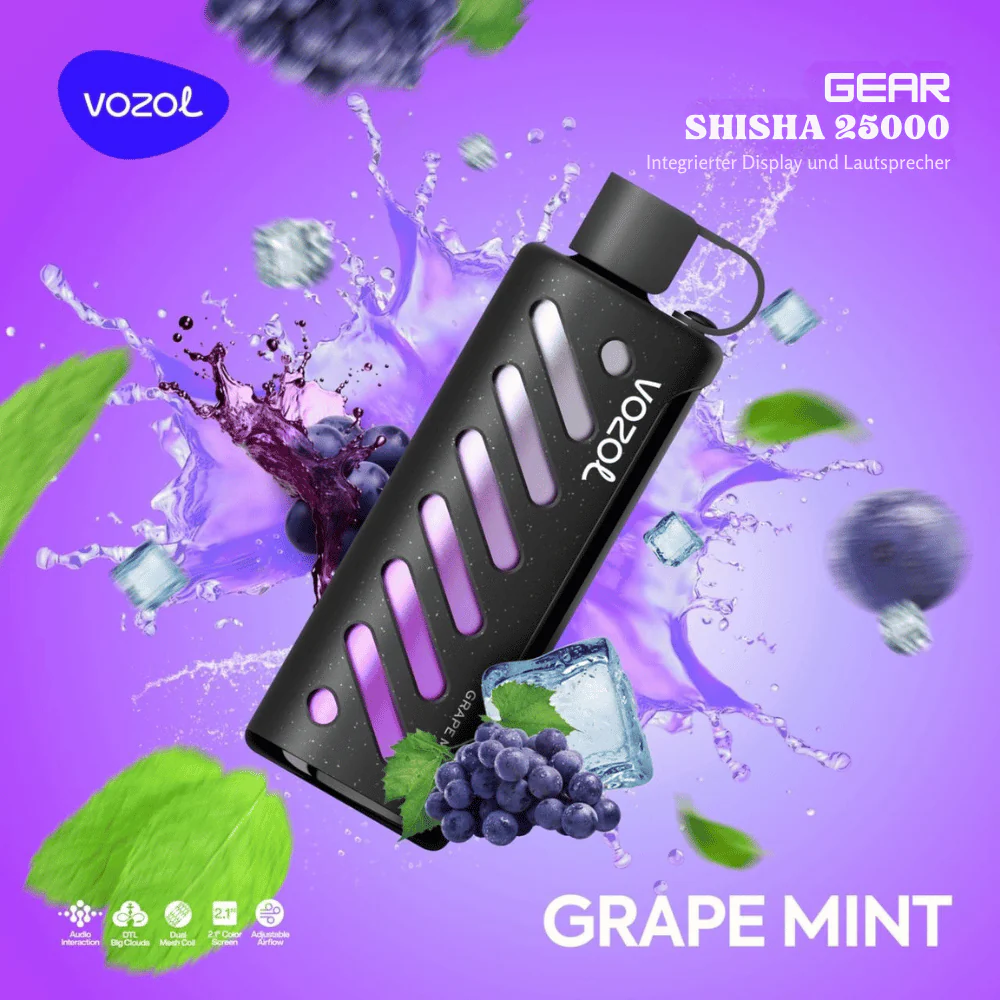 Vozol GEAR SHISHA 25000 Puffs Einweg Kit - 💥 Nehme 5 Zahle NUR 4! + Ab einem Einkauf von 100€ 2 Mystery Gratis💥